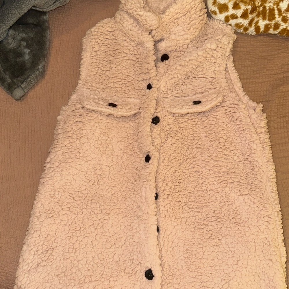 Cozy Pink Sherpa Vest